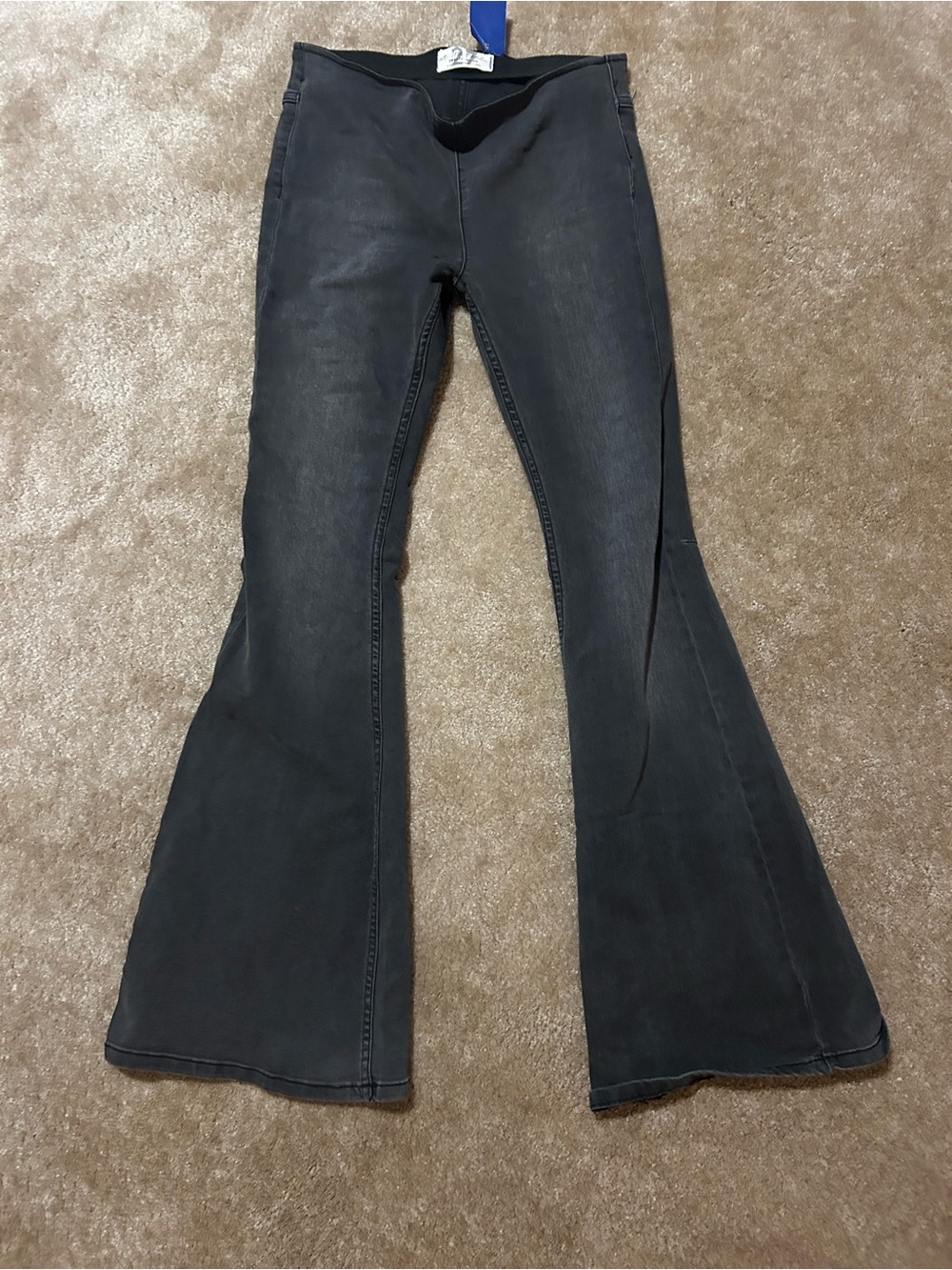 We The Free Black Flare Wide-Leg Jeans